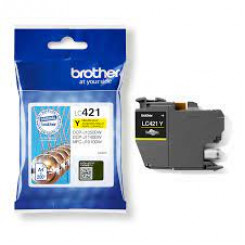 Brother LC-421Y Original Standard Yellow Ink Cartridge - for Brother DCP-J1140DW, MFC-J1010DW, MFC-J1012DW
